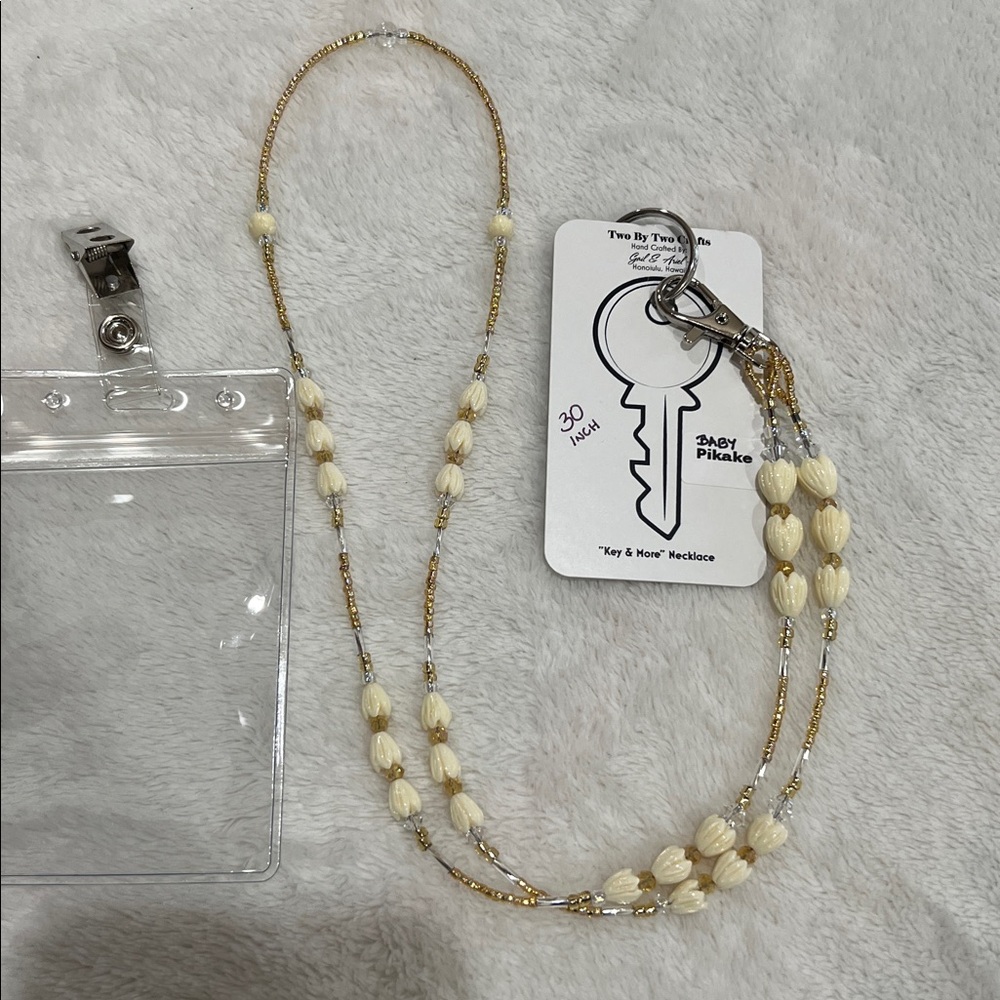30” Baby Pikake “Key & More” Nexklace